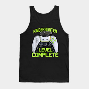 Kids Kindergarten Level Complete Gamer Graduation Tank Top